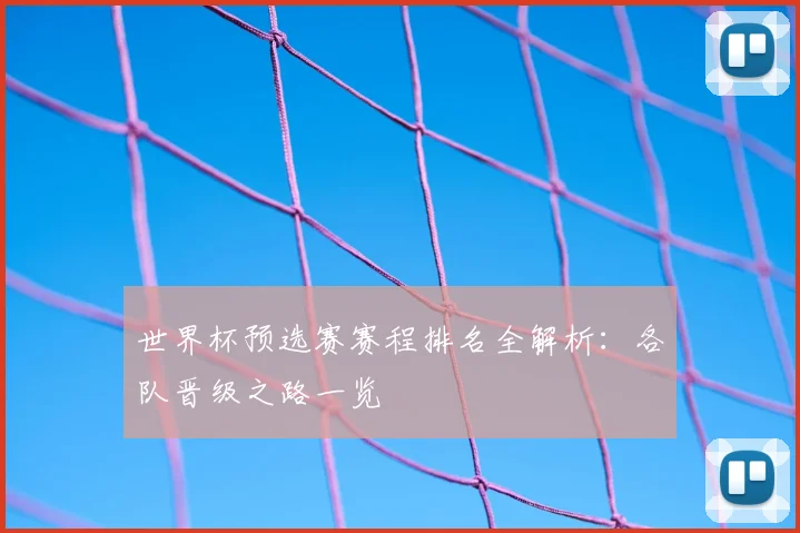 世界杯预选赛赛程排名全解析:各队晋级之路一览